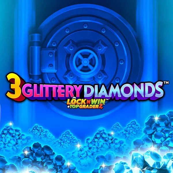 3 Glittery Diamonds logo by PearFiction Studios at SlotsGem Casino3 Glittery Diamonds