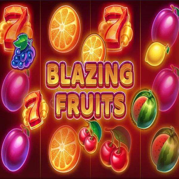 Blazing Fruits online game logo by Inbet Games on slotsgemcasinos.eu
