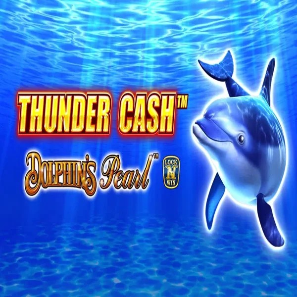 Thunder Cash Dolphins Pearl slot logo by Novomatic at SlotsGem Casino
